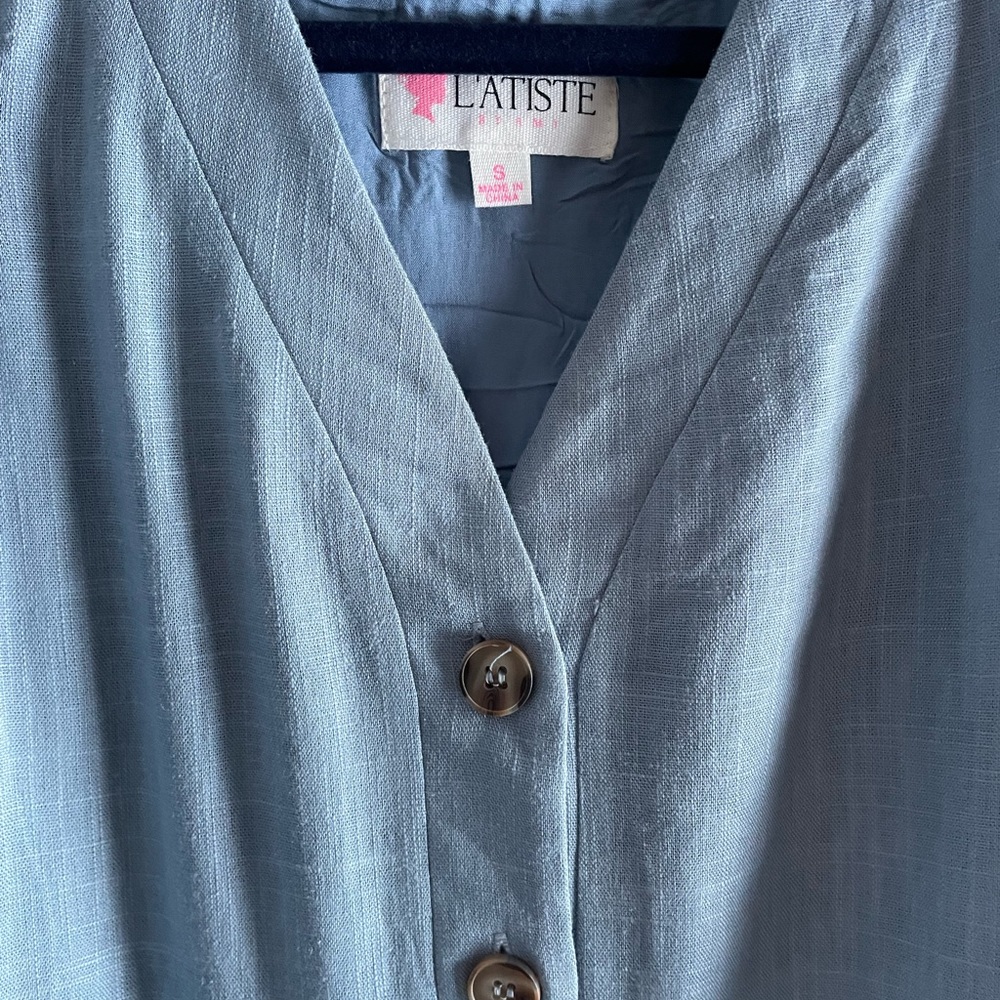 VICI Button Down Ruffle Dress - Picture 3 of 4